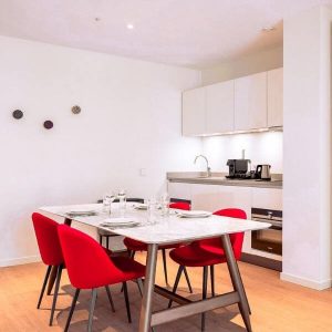 Dining room and Kitchen in Serviced Apartment in Amsterdam, Premiere Suites